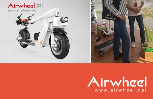 Durante estas ferias, numerosos visitantes pudieron conocer Airwheel dos ruedas scooter inteligente Z5.