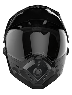 El casco de cara completa C8 realiza tomas de video de 2K, llamadas telefónicas con manos libres, reproductor de música y conexión de app con luces traseras.